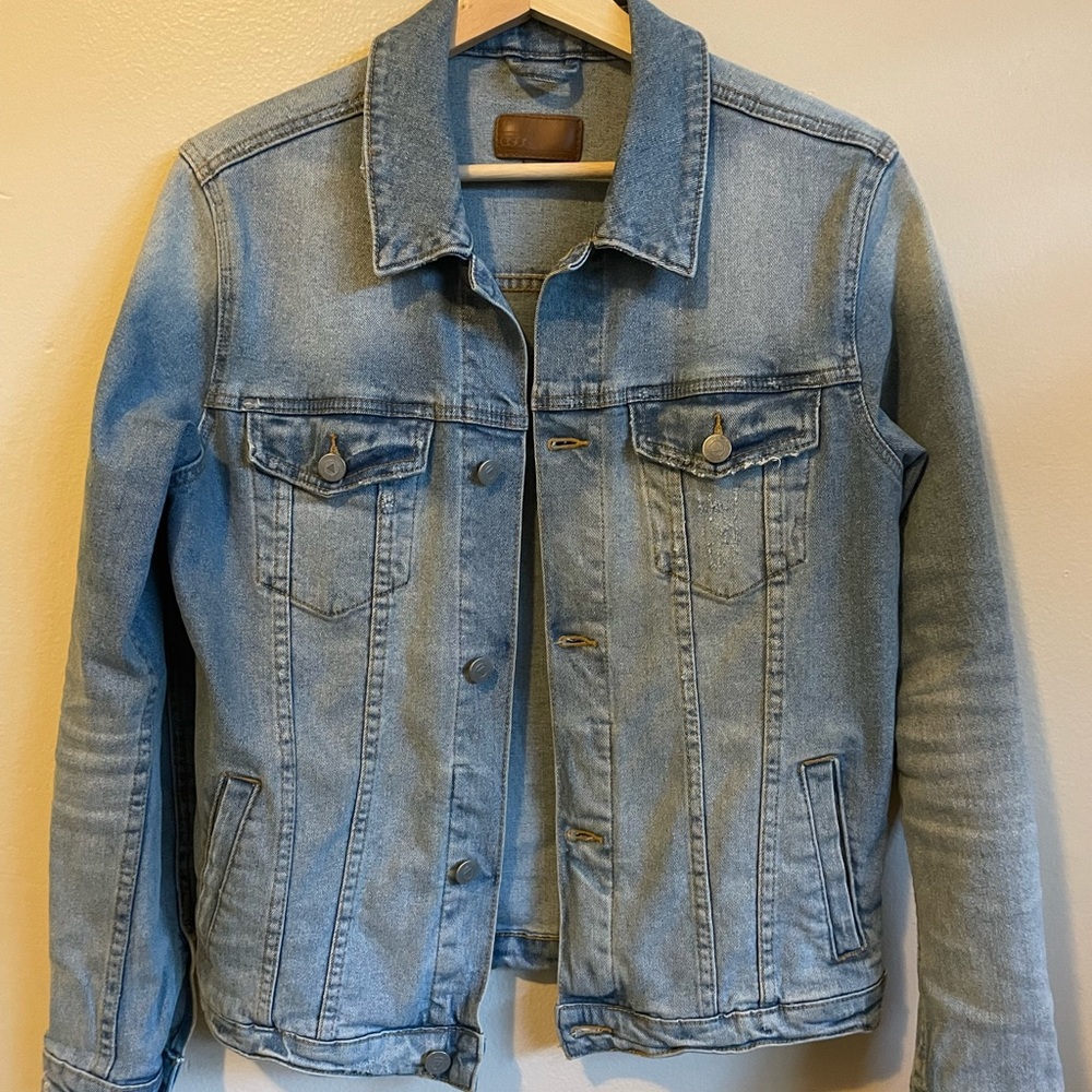 ASOS DESIGN skinny denim jacket in light wash